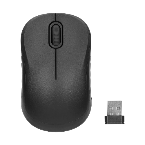 onn. Wireless 3-Button Mouse 1600 DPI USB Nano Receiver Gray Stone
